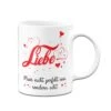 Tasse - Liebe Muss Nicht Perfekt Sein Sondern Echt -Geschenke Tassen Store 258 front weiss 301721