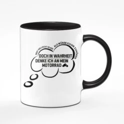 Motorrad Tasse - Sieht Vielleicht So Aus Als Würde Zuhören