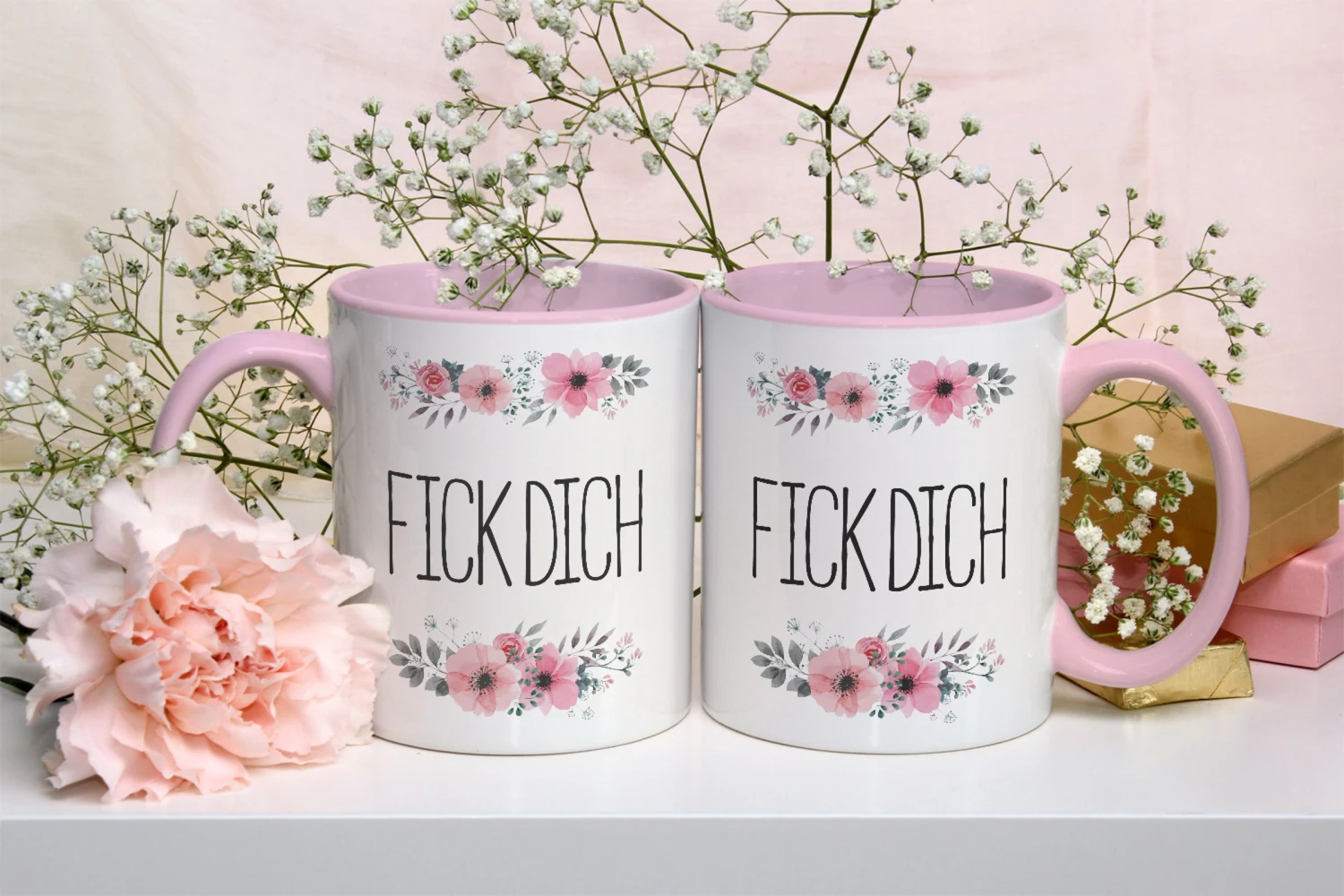 Tasse - Fick Dich - Blumig 6 Tasse - Fick Dich - Blumig – Bild 4