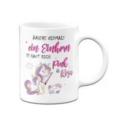 Tasse - Ärgere Niemals Ein Einhorn. Es Haut Dich Pink Und Rosa -Geschenke Tassen Store EinhornTasse Argere niemals ein einhorn es haut dich pink und rosa02 656877