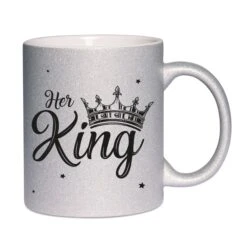 Glitzertasse - Her King & His Queen -Geschenke Tassen Store Glitzertasse Her King His Queen00