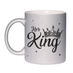 Glitzertasse - Her King & His Queen -Geschenke Tassen Store Glitzertasse Her King His Queen01