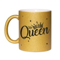 Glitzertasse - Her King & His Queen -Geschenke Tassen Store Glitzertasse Her King His Queen03 251655