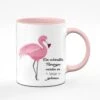 Flamingo Tasse - Die Schönsten Flamingos Werden Im -Wunschmonat- Geboren -Geschenke Tassen Store Ja rosa vorne 641136