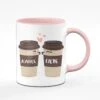 Tasse - Kaffee Liebe Mit Küssenden Kaffeebechern -Geschenke Tassen Store Kaffee3 rosa vorne 244592