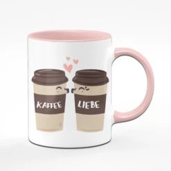 Tasse - Kaffee Liebe Mit Küssenden Kaffeebechern