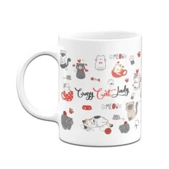 Tasse - Crazy Cat Lady (Rundumdruck) -Geschenke Tassen Store Katzentasse Crazy cat lady03 883833