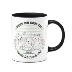 Kinder-Tasse - Wenn Ich Groß Bin, Dann Werde Ich Tierärztin. -Geschenke Tassen Store Kindertasse wenn ich gross bin werde ich Tierarztin01 973938