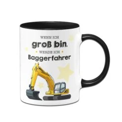 Kinder-Tasse - Wenn Ich Groß Bin, Werde Ich Baggerfahrer -Geschenke Tassen Store Kindertasse wenn ich gross bin werde ich baggerfahrer01 958141