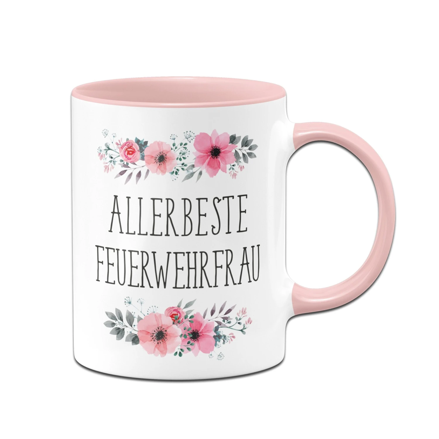 Tasse - Allerbeste Feuerwehrfrau - Blumig 5 Tasse - Allerbeste Feuerwehrfrau - Blumig – Bild 3