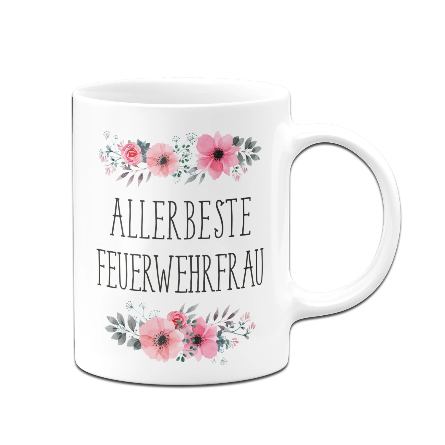 Tasse - Allerbeste Feuerwehrfrau - Blumig 4 Tasse - Allerbeste Feuerwehrfrau - Blumig – Bild 2