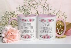Tasse - Geh Weg Du Unnötiger Sozialkontakt! -Geschenke Tassen Store Tasse868 Doppelmockup 395986