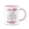 Tasse - Geh Weg Du Unnötiger Sozialkontakt! 1 Tasse - Geh Weg Du Unnötiger Sozialkontakt! -Geschenke Tassen Store Tasse868 Mockup front rosa 434408