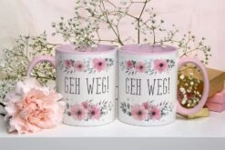 Tasse - Geh Weg! - Blumig -Geschenke Tassen Store TasseGehwegblumig00 938734