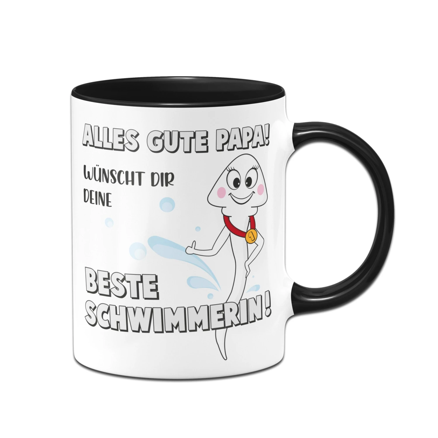 Tasse - Alles Gute Papa! Wünscht Dir Deine Beste Schwimmerin! 5 Tasse - Alles Gute Papa! Wünscht Dir Deine Beste Schwimmerin! – Bild 3