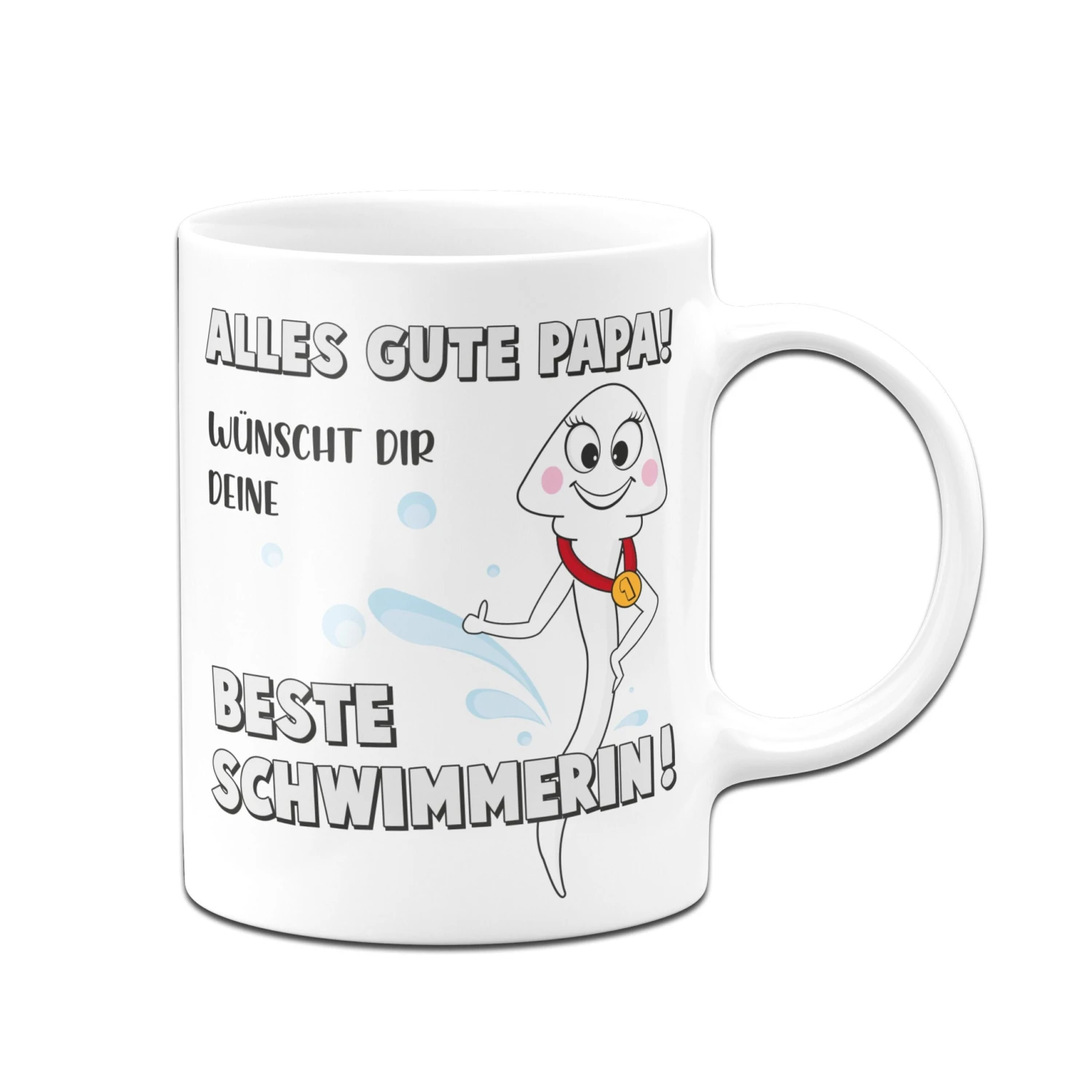 Tasse - Alles Gute Papa! Wünscht Dir Deine Beste Schwimmerin! 6 Tasse - Alles Gute Papa! Wünscht Dir Deine Beste Schwimmerin! – Bild 4