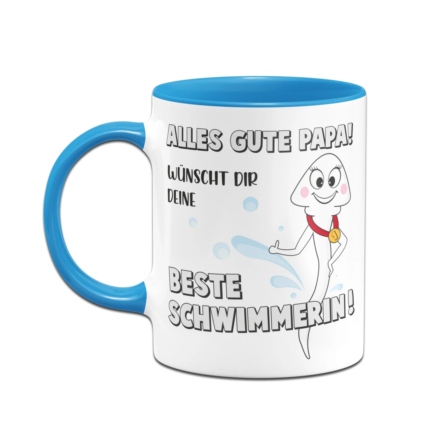 Tasse - Alles Gute Papa! Wünscht Dir Deine Beste Schwimmerin! 4 Tasse - Alles Gute Papa! Wünscht Dir Deine Beste Schwimmerin! – Bild 2