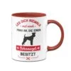 Tasse - Leg Dich Niemals Mit Einer Frau An, Die Einen Schnauzer Besitzt -Geschenke Tassen Store Tasse Schnauzer Hundebesitzerin00 916289