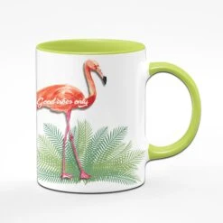 Flamingo Tasse - Good Vibes Only 8 Flamingo Tasse - Good Vibes Only -Geschenke Tassen Store Vibes Gr n Vorne 281397