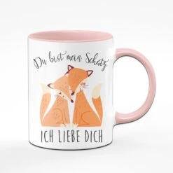 Tasse - Du Bist Mein Schatz - Ich Liebe Dich - Fuchs