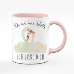 Tasse - Du Bist Mein Schatz - Ich Liebe Dich - Schwan