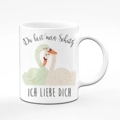 Tasse - Du Bist Mein Schatz - Ich Liebe Dich - Schwan -Geschenke Tassen Store bild Tasse du bist mein schatz ich liebe dich schwan04 483183