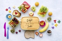 Brotdose - Engel Ohne Flügel Nennt Man Tante - Edelstahl Mit Bambusdeckel -Geschenke Tassen Store bild brotdose engel ohne flugel nennt man tante edelstahl mit bambusdeckel 536892