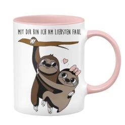 Geschenke Tassen Store 20 Faultier Tasse - Mit Dir Bin Ich Am Liebsten Faul