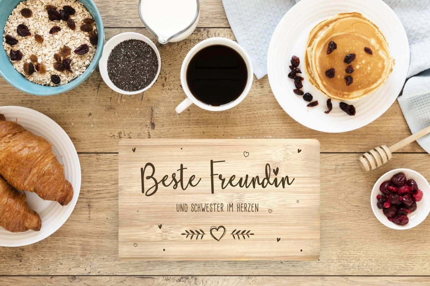 Frühstücksbrettchen - Beste Freundin Und Schwester Im Herzen 5 Frühstücksbrettchen - Beste Freundin Und Schwester Im Herzen – Bild 3