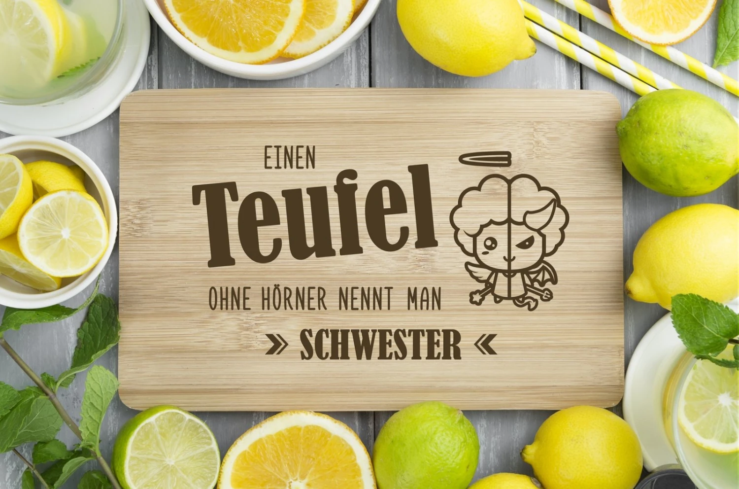 Frühstücksbrettchen - Einen Teufel Ohne Hörner Nennt Man Schwester 4 Frühstücksbrettchen - Einen Teufel Ohne Hörner Nennt Man Schwester – Bild 2