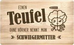 Geschenke Tassen Store 17 Frühstücksbrettchen - Einen Teufel Ohne Hörner Nennt Man Schwiegermutter