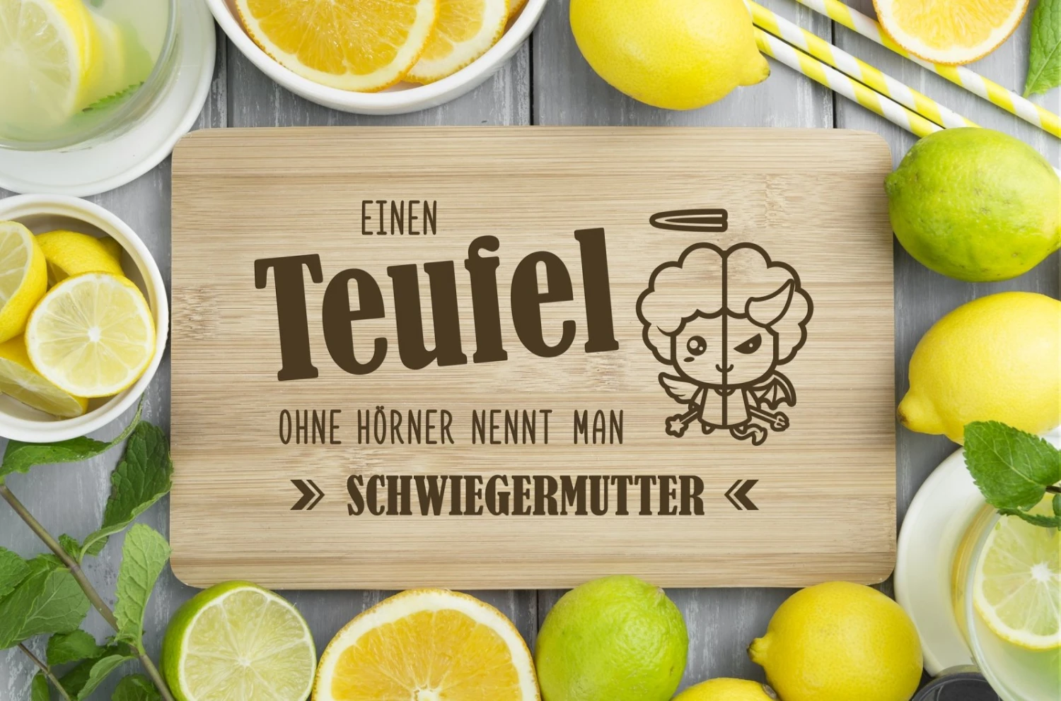 Frühstücksbrettchen - Einen Teufel Ohne Hörner Nennt Man Schwiegermutter 4 Frühstücksbrettchen - Einen Teufel Ohne Hörner Nennt Man Schwiegermutter – Bild 2