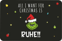 Fußmatte - Grinch - All I Want For Christmas Is Ruhe! (Gesicht)