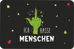 Fußmatte - Grinch - Ich Hasse Menschen (Mittelfinger)