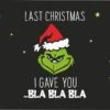 Fußmatte - Grinch - Last Christmas I Gave You ... Bla Bla Bla (Gesicht)