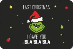 Fußmatte - Grinch - Last Christmas I Gave You ... Bla Bla Bla (Gesicht)