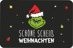 Fußmatte - Grinch - Schöne Scheiß Weihnachten (Gesicht)