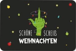 Fußmatte - Grinch - Schöne Scheiß Weihnachten (Mittelfinger)