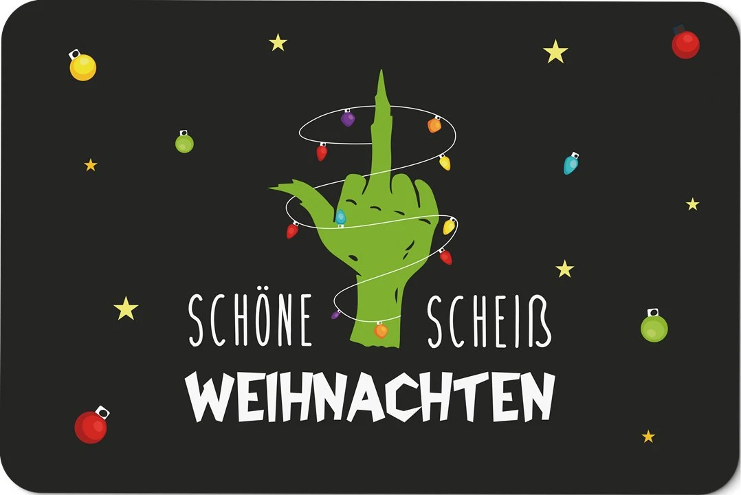 Fußmatte - Grinch - Schöne Scheiß Weihnachten (Mittelfinger) 3 Fußmatte - Grinch - Schöne Scheiß Weihnachten (Mittelfinger)