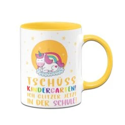 Einhorn Tasse - Tschüss Kindergarten! Ich Glitzer Jetzt In Der Schule! -Geschenke Tassen Store bild geschenk einhorn tasse tschuess kindergarten schulkind 0 525092