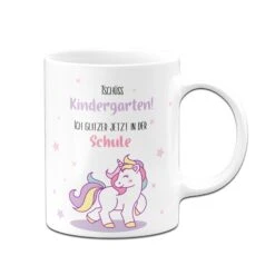Einhorn Tasse - Tschüss Kindergarten! Ich Glitzer Jetzt In Der Schule -Geschenke Tassen Store bild geschenk tasse tschuess kindergarten schulkind einhorn 1 294897