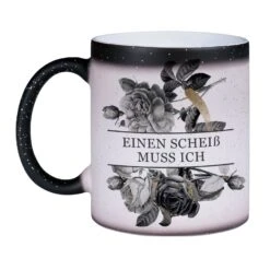 Glitzer-Zaubertasse - Einen Scheiß Muss Ich - Black Rose -Geschenke Tassen Store bild glitzer zaubertasse einen scheiss muss ich black rose 377410