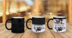 Glitzer-Zaubertasse - Kurwa! - Black Rose -Geschenke Tassen Store bild glitzer zaubertasse kurwa black rose 691002