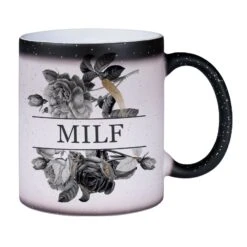 Glitzer-Zaubertasse - Milf - Black Rose