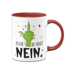 Grinch Tasse - Bevor Du Fragst NEIN (Mittelfinger) -Geschenke Tassen Store bild grinch tasse bevor du fragst nein mittelfinger 930644
