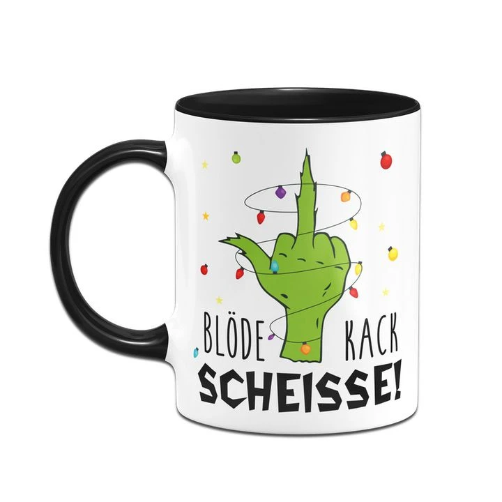 Grinch Tasse - Blöde Kackscheisse (Mittelfinger) 4 Grinch Tasse - Blöde Kackscheisse (Mittelfinger) – Bild 2