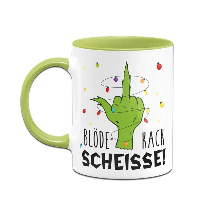 Grinch Tasse - Blöde Kackscheisse (Mittelfinger) 6 Grinch Tasse - Blöde Kackscheisse (Mittelfinger) – Bild 4