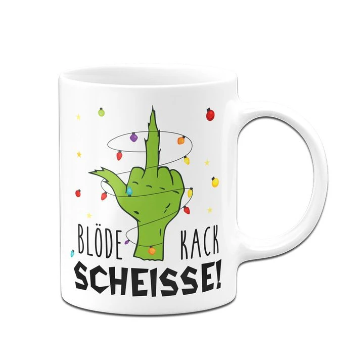 Grinch Tasse - Blöde Kackscheisse (Mittelfinger) 7 Grinch Tasse - Blöde Kackscheisse (Mittelfinger) – Bild 5