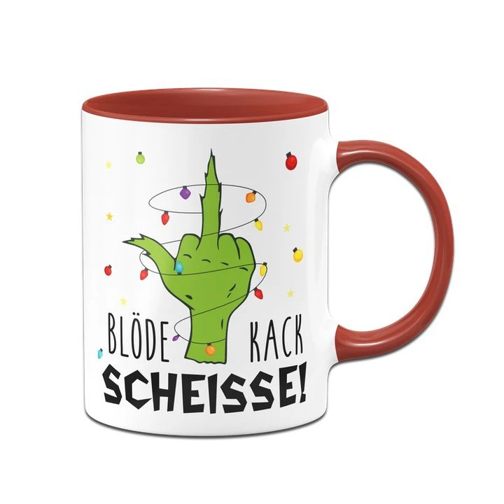 Grinch Tasse - Blöde Kackscheisse (Mittelfinger) 9 Grinch Tasse - Blöde Kackscheisse (Mittelfinger) – Bild 7