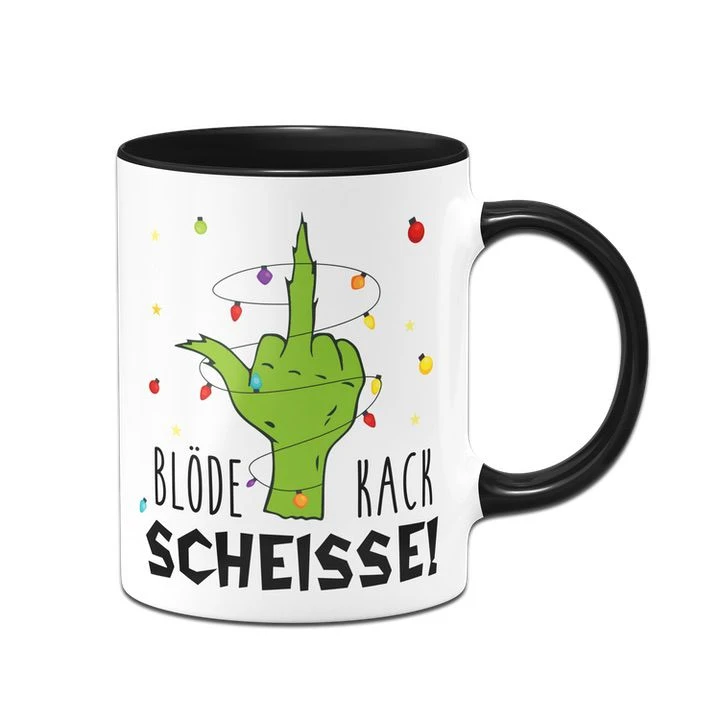Grinch Tasse - Blöde Kackscheisse (Mittelfinger) 3 Grinch Tasse - Blöde Kackscheisse (Mittelfinger)